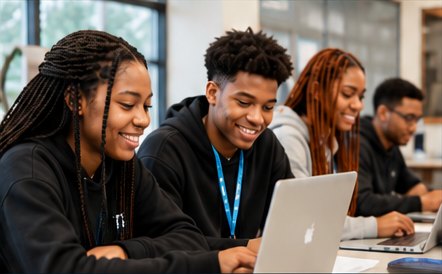 Young people participating in a Step-Up Omaha learning experience